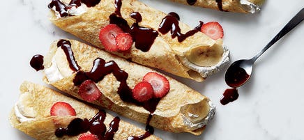 Peanut butter cup crepes