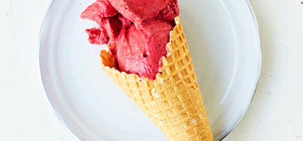 Raspberry ice-cream