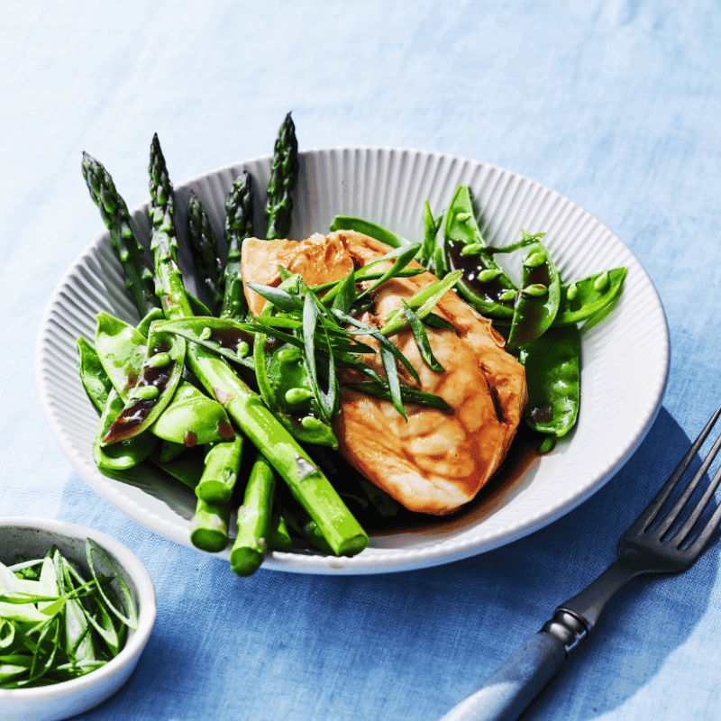 Steamed teriyaki & shallot fish