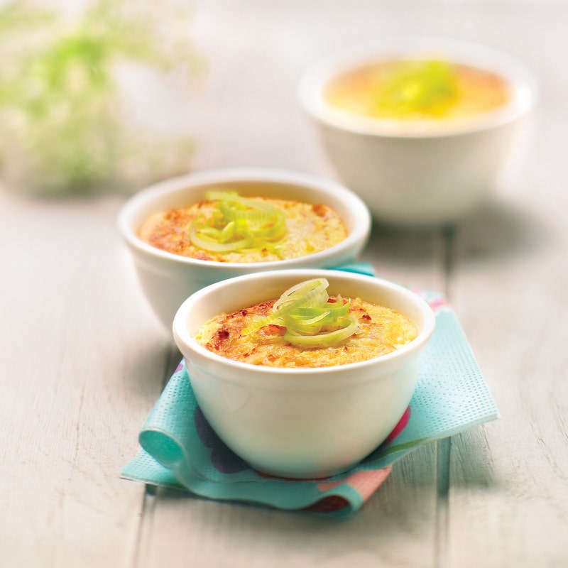Mousseline de poireau au jambon
