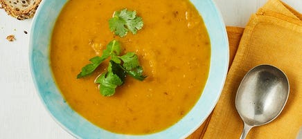 Roasted pumpkin and bean soup