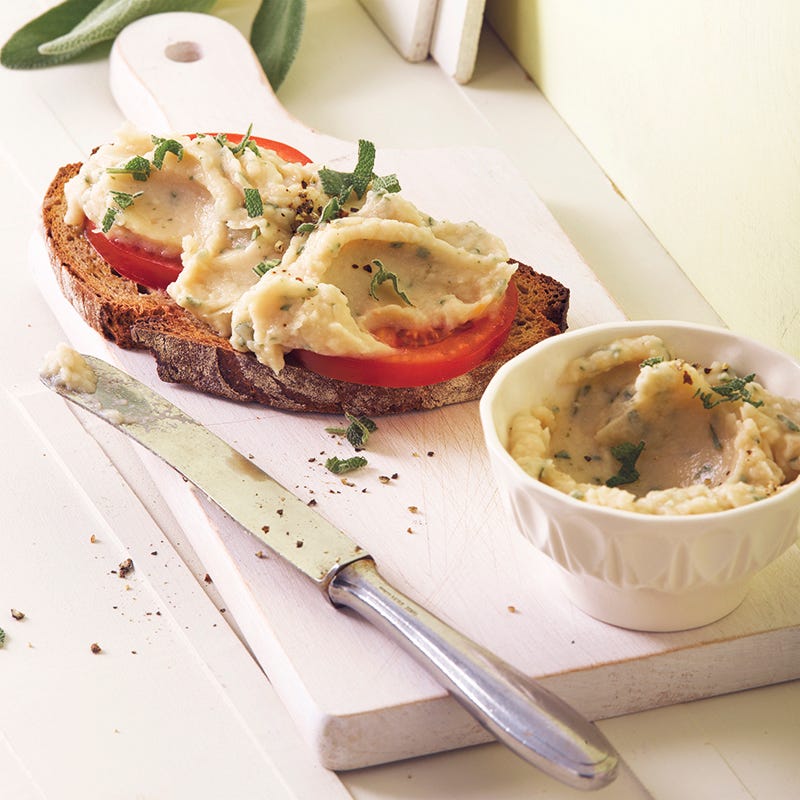 Foto van Bruschetta, met bonenpuree door WW