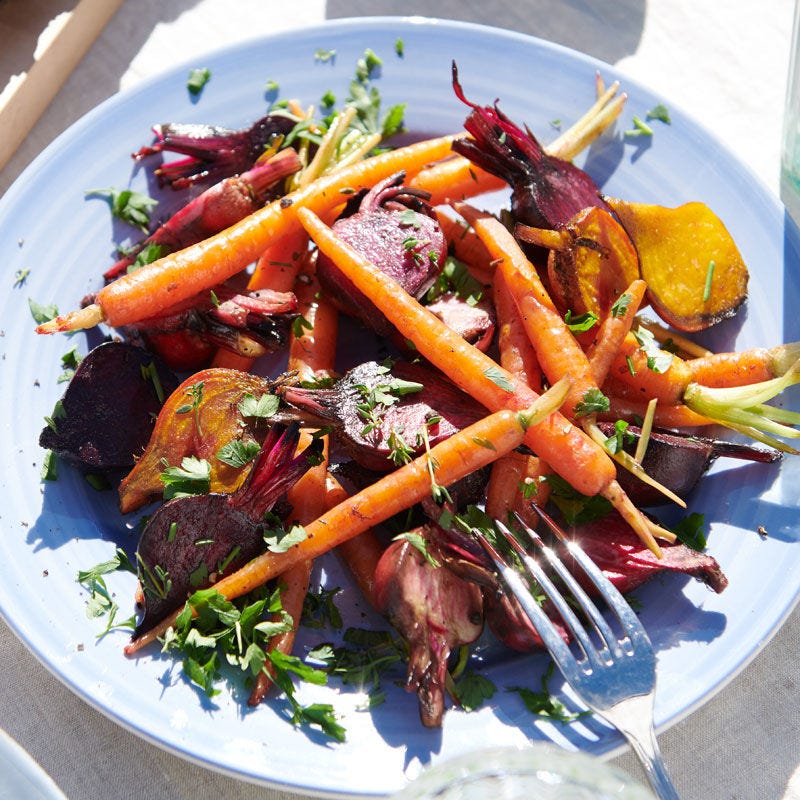 Wortelgroenten van de barbecue