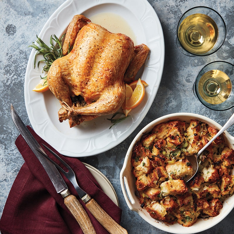 Roast chicken with prosciutto stuffing
