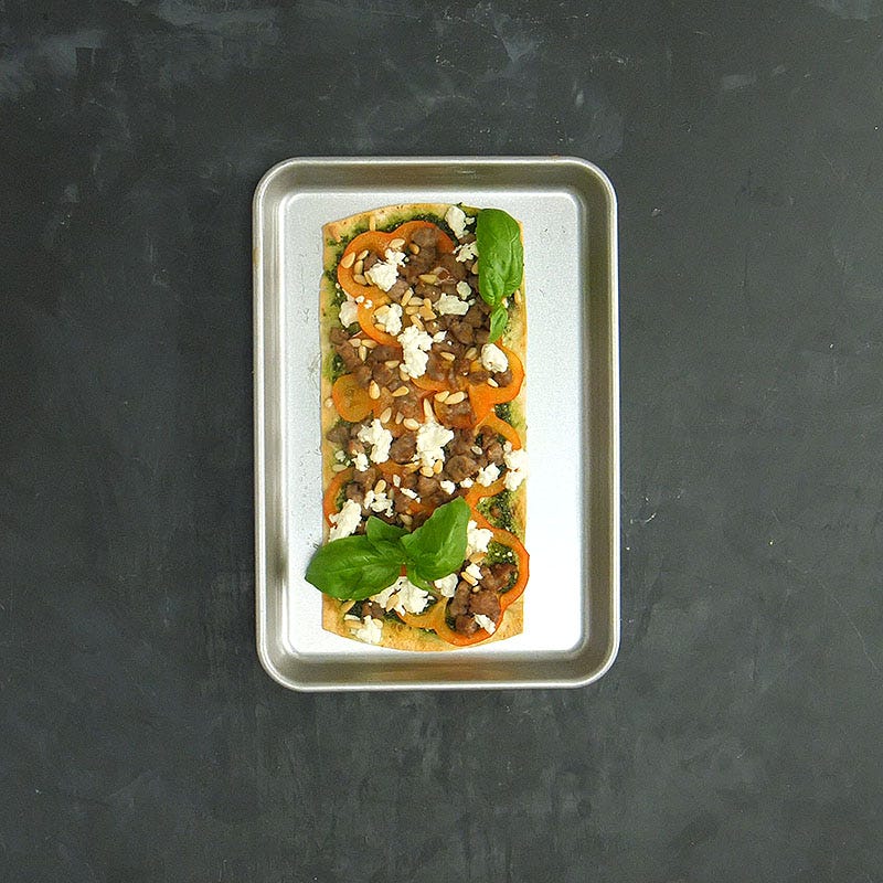 Photo of Sausage & pesto flatbread by WW