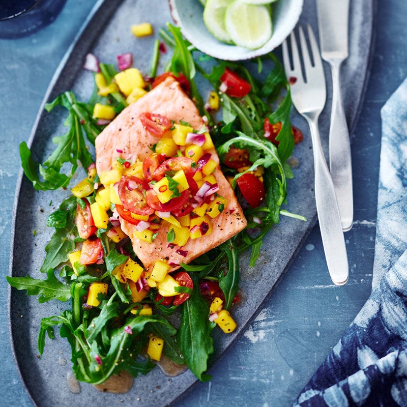 Zoet-pittige zalm uit de oven