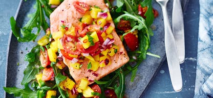 Zoet-pittige zalm uit de oven