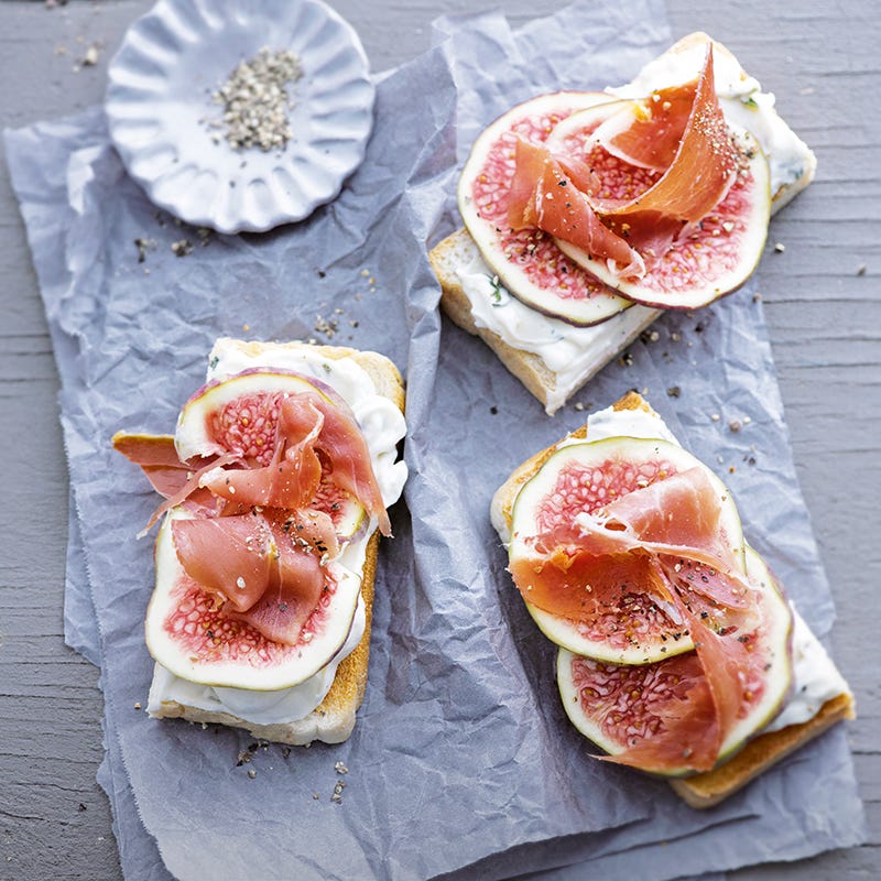 Foto van Sandwiches met gorgonzola, vijgen en serranoham door WW
