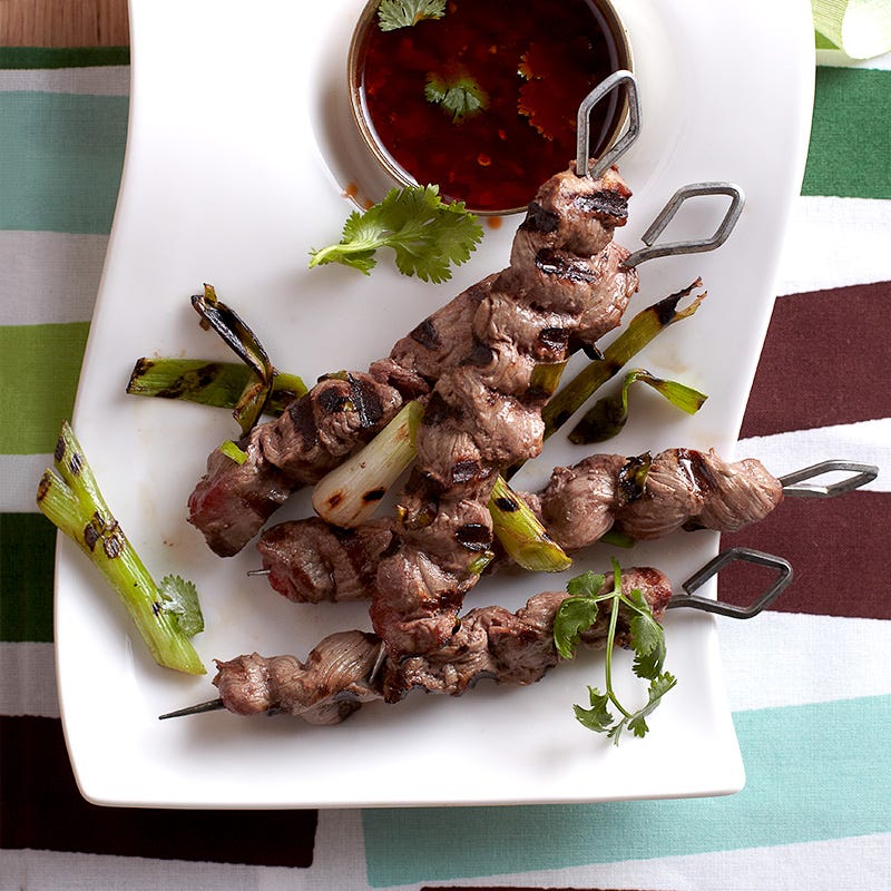 Photo of Korean steak kebabs with spicy cilantro sauce by WW
