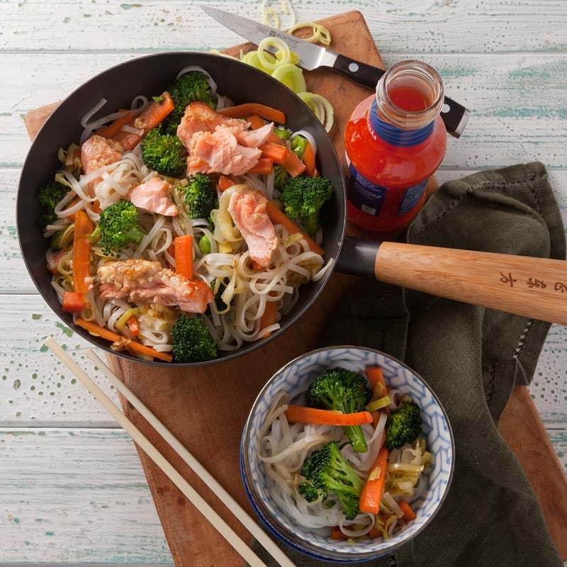 ViktVäktarna - Varm nudelsallad med lax