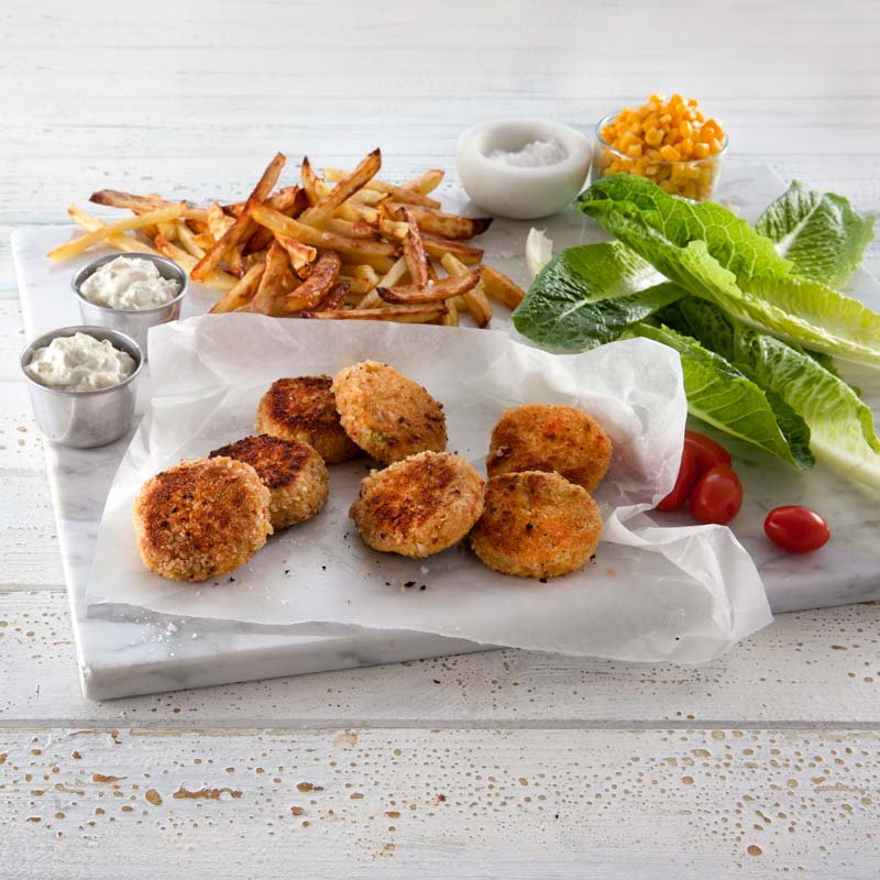 ViktVäktarna - Crabcakes med pommes frites