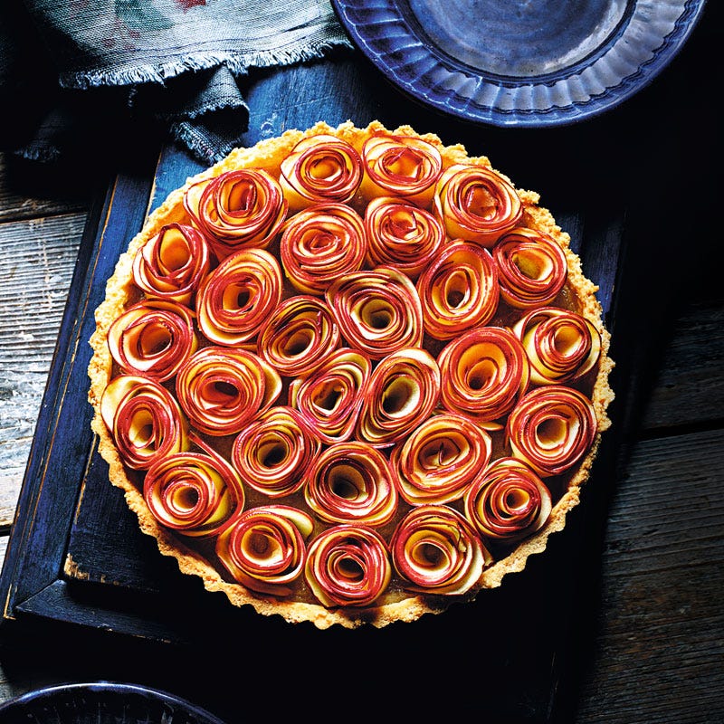 Tarte mit Apfelrosen