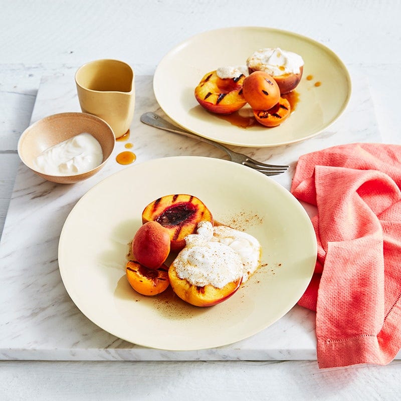 Stonefruit with cinnamon-maple syrup