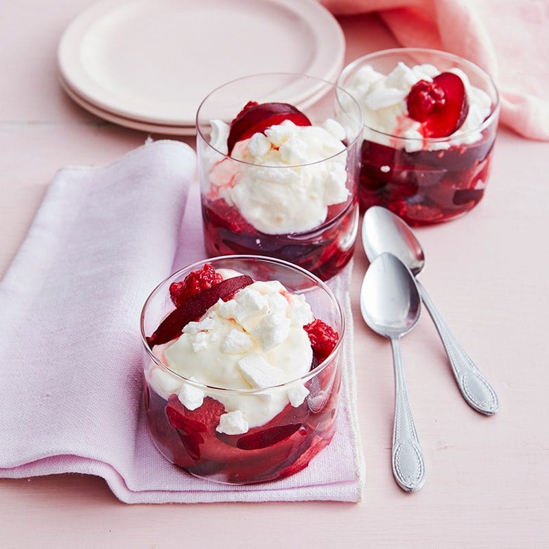 Plum Eton mess