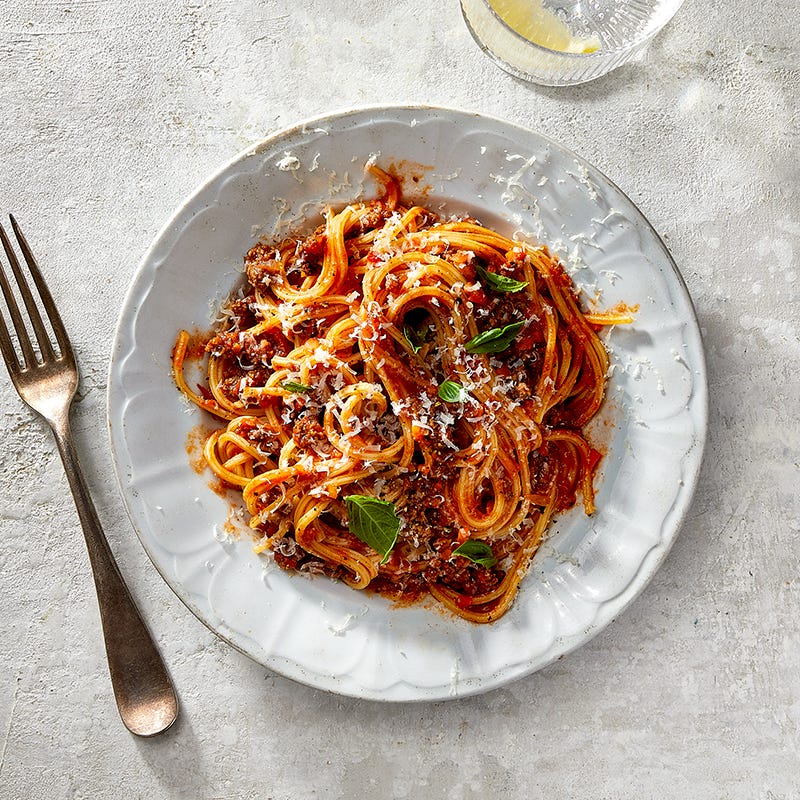 Photo of Slow cooker Bolognese sauce with spaghetti by WW