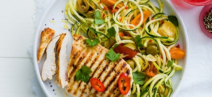 Lemon & chilli chicken courgetti