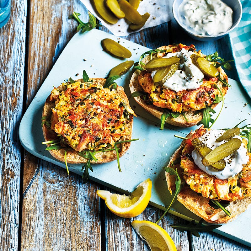 Photo of Open salmon burger by WW