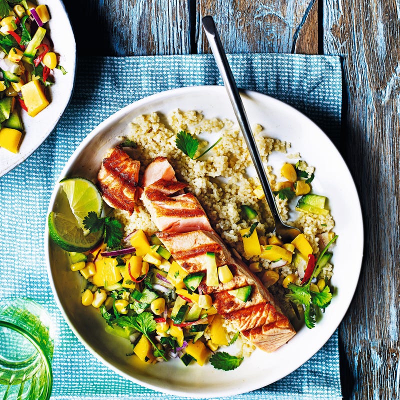 Photo of Salmon with mango salsa & couscous by WW