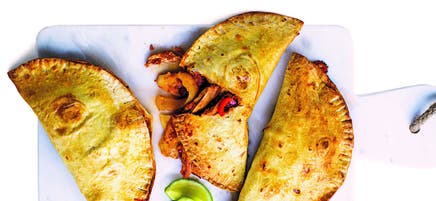 Spicy chicken & pepper calzone