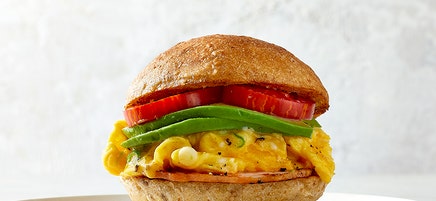 Egg & Canadian bacon breakfast sandwiches