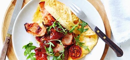 Sausage & bacon omelette