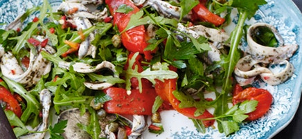 Paprika-sardinesalade