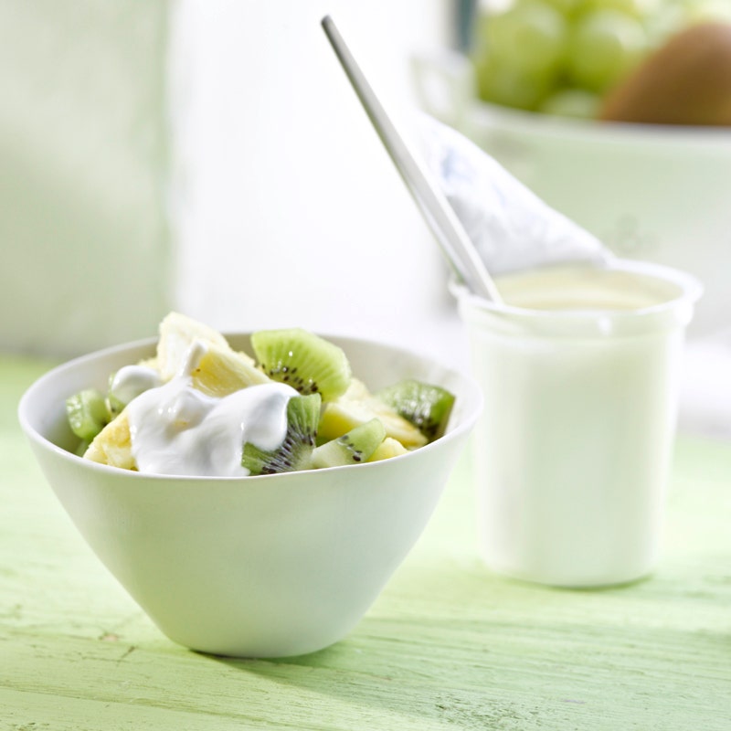 Kickstarteryoghurt met ananas en kiwi
