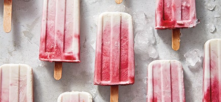 Raspberry-yogurt pops