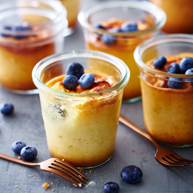 Klassischer Quarkkuchen im Glas