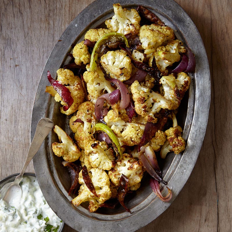 Photo of Roasted madras curry cauliflower with raita by WW