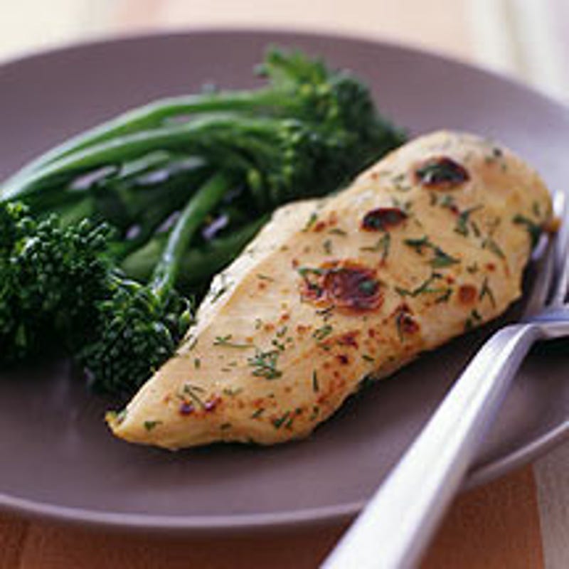 Kip in marinade van mosterd en dille