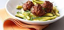 Boulettes de poulet et courgettes
