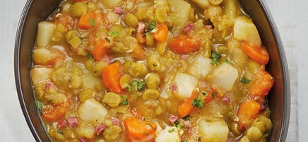Potée gourmande de petits pois
