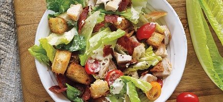 Turkey Club Salad with Peppercorn Dressing