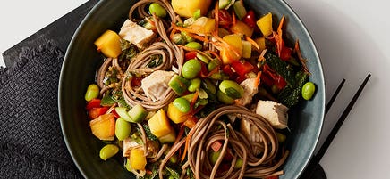 Mango, Chicken, and Edamame salad