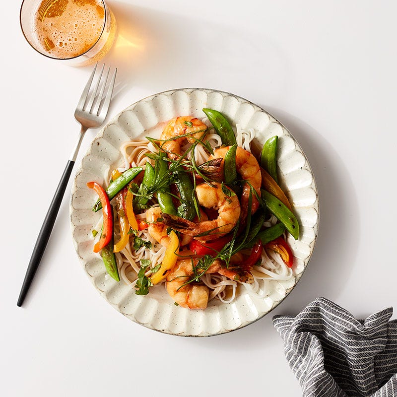 Photo of Shrimp, pepper & snap pea sauté by WW
