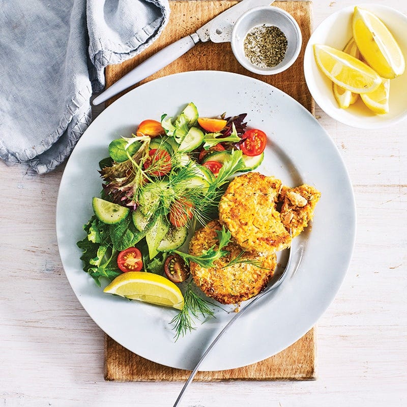 Family salmon fish cakes