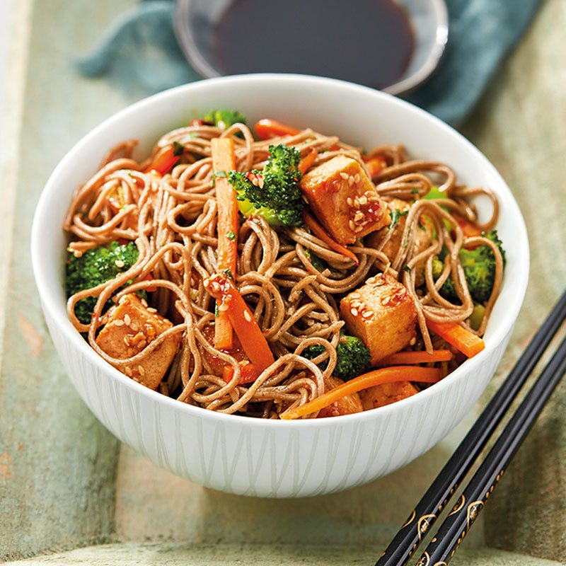 Sobanudelpfanne mit Tofu