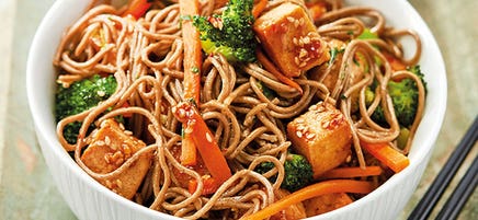 Nouilles soba au tofu