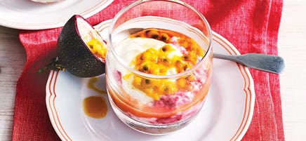 Raspberry and passionfruit overnight oats