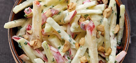 Kohlrabi-Apfel-Salat mit Joghurtdressing
