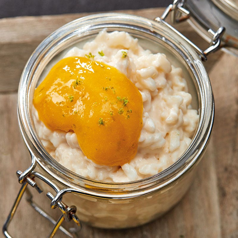 Kokosrisotto mit Mangosauce