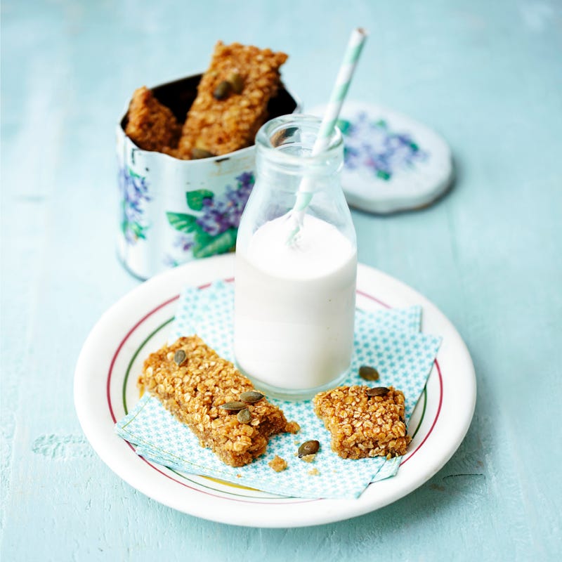 Bananenriegel mit Kürbiskernen