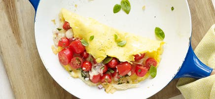 Italian Omelette with Tomato & Mozzarella