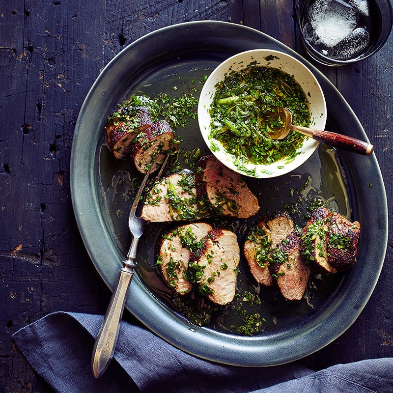 Photo de Filet de porc fumé avec sauce à la coriandre par WW