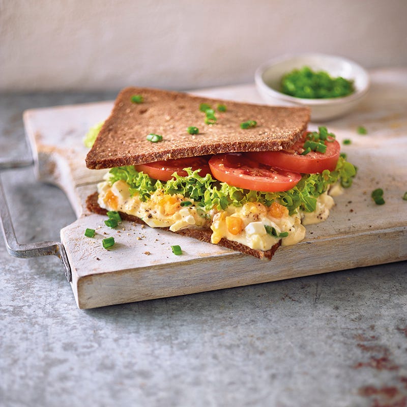 Roggebrood met eiersalade