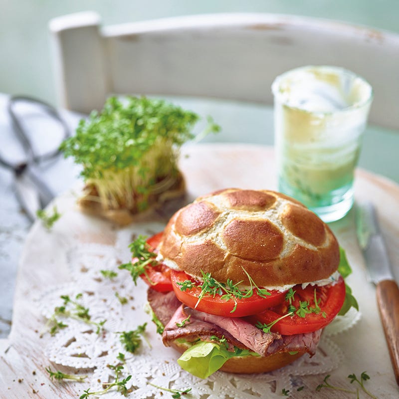 Photo de Petit pain au rosbif avec sa crème de cresson prise par WW