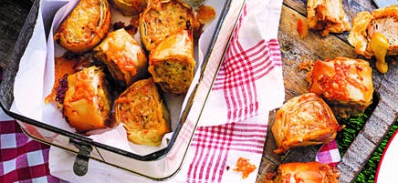 Chicken, cheese & marmite rolls