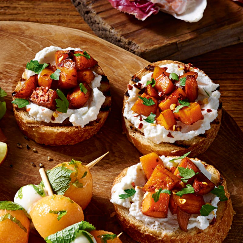 Photo de/du Bruschetta à la courge et à la ricotta par WW