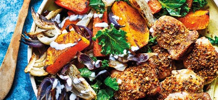 Za’atar chicken drumsticks with tahini yoghurt